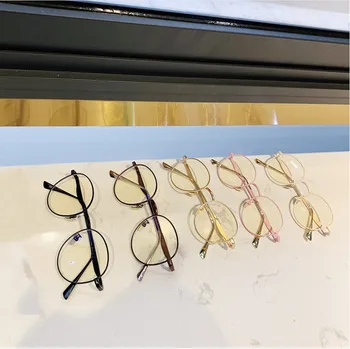 VWKTUUN Derliaus Apvalių Akinių Rėmeliai Moterų skaidraus lęšio Optinės Kadrų Trumparegystė Metalinio Rėmo akiniai Rėmeliai Moterims