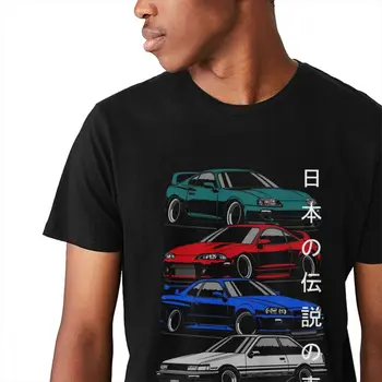 Vyras marškinėliai JDM Legends Natūralios Medvilnės Naujovė Apvalios Kaklo Harajuku Streetwear T-shirt