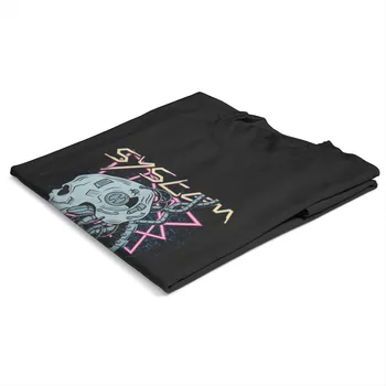 Vyriški marškinėliai Cyberpunk T-Shirt Spausdinti Black Punk Rankovės Streetwear 4XL 5XL 6XL Vyrų Drabužiai 33781