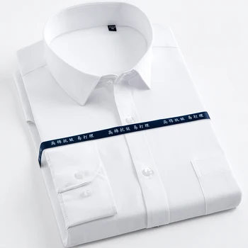 Vyriški socialinės marškinėliai ilgomis Rankovėmis aikštėje apykaklės reguliariai Tinka kietų biuro oficialų suknelė marškiniai Verslo mens drabužių 2020 Kokybės
