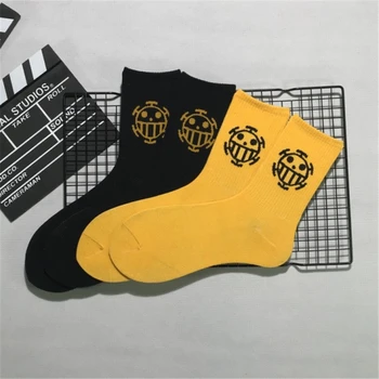 Vyrų rudens-žiemos animacinių filmų medvilnės juokingas anime kojinės Harajuku Japonijos tendencija gatvės spausdinti laimingas kojinės