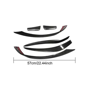 W176 Bamperio Splitter Lūpų Anglies Pluošto Spoileris, priekiniai stabilizatoriai Mercedes Benz A180 A200 A250 A45 Atrodo Priekinės lūpos 2013-m.