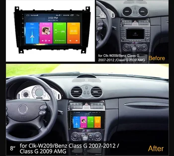 Wanqi Padalinti Ekraną Android10 Automobilių Garso ir Navigacijos Stereo Grotuvas GPS Mercedes Benz G Klasė CLK W209 W467 WiFi SWC BT DVD NR.