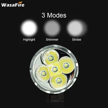 WasaFire 5* XML T6 Dviračių Šviesos 7000 Liumenų LED Dviračio Žibintas Žibintas Žibintai Dviračių Žibintai Kelių MTB Dviračių Žibintų +18650 Baterija