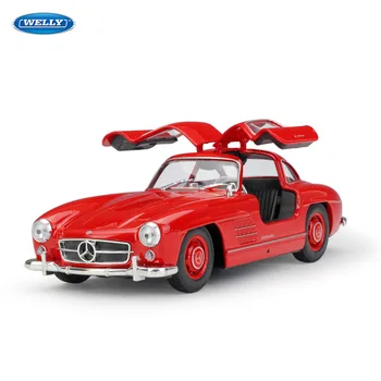 WELLY 1:24 Mercedes 300SL modeliavimas lydinio automobilio modelį amatų, apdailos kolekcijos žaislas įrankiai dovana