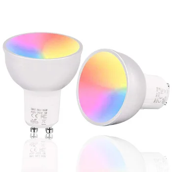 WiFi Smart LED GU10 Lemputes 5W RGBW Lempos šviesos srautą galima reguliuoti Lempučių Nuotolinio Valdymo Lempos Programą, Alexa / Google / IFTTT