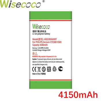 WISECOCO 4150mAh AB3100AWMC AB3100AWMT Baterija PHILIPS Xenium E560 CTE560 Mobiliuoju Telefonu +Sekimo Numerį
