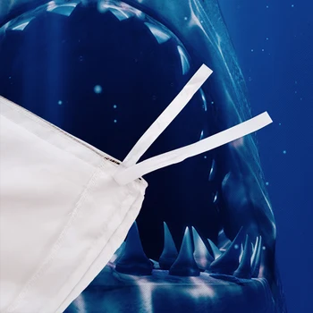 Wongs Patalynė, 3D Patalynė Nustatyti Big blue shark Antklode Padengti su Užvalkalai Twin visą karalienė king size Patalyne, 3pcs Namų Tekstilė