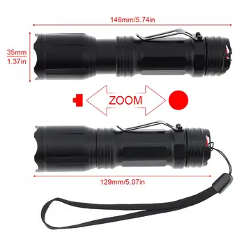 X004 4 Spalvų LED Žibintuvėlis atsparus Vandeniui Zoomable Camping / Žygiai / Medžioklės / Žvejybos / Turistinius