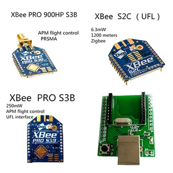XBee PRO 900HP S3B XBee PRO S1 S2 S2C Zigbee bevielio ryšio modulį, USB adapteris xbee backplane