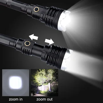 XHP160 Galingas LED Žibintuvėlis 10000mAh Didžiulis Talpa Mobilephone Powerbank 16 Branduolių Įkrovimo lemputės, led Lauko darbų šviesa