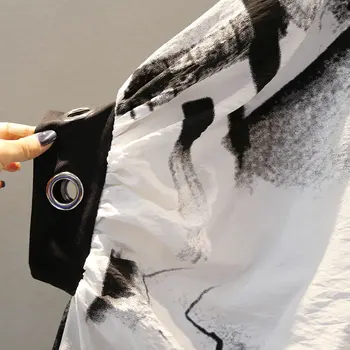 [XITAO] Puloveris Moterų Europos Mados Naujų 2019 M. Pavasarį, Vasarą O-kaklo trumpomis Rankovėmis Spausdinti Nereguliarus Ilgas, Atsitiktinis marškinėliai LYH3419