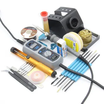 YIHUA 908D LED Skaitmeninis Displėjus, Mini Pocket Suvirinimo remontas Litavimo Stotis Reguliuojamas Elektrinis litavimo geležies nustatyti pincetu Įrankis