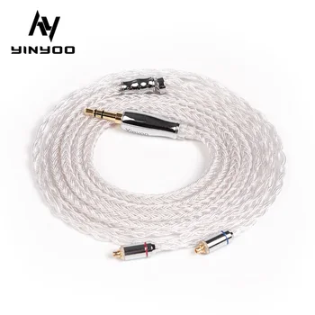 Yinyoo 16 branduolių sidabro kabelis 2.5/3.5/4.4 mm Atnaujinti Kabelis Su MMCX/2pin/QDC Jungtis C12 ZSN ZS10PRO AS10 ZSX BLON BL03 TFZ QDC