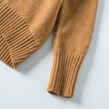 YISU Moterų Golfo Megztinis Rudenį, Žiemą Šilta Viršūnes vientisos spalvos ilgomis rankovėmis Megzti megztinis Atsitiktinis Palaidų Moterų Megztinis Storas