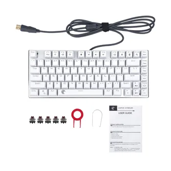 Z88 Erelis TKL Žaidimų Klaviatūra, Mechaninė Lytėjimo Ruda Jungikliai su RGB Backlighing Kompaktiškas Dizainas iš Aliuminio Klaviatūra, US Išdėstymas