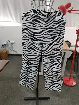 Zebras Dryžuotas Kelnes Spausdinti Laisvas Kelnes Moterims, Aukšto Liemens Kelnės Moterims Streetwear Atsitiktinis Moteris Kelnės