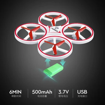 ZF04 RC Mini Quadcopter Indukcijos Drone Smart Žiūrėti Nuotolinio Stebėjimo Gestas Orlaivių UFO Vertus Kontrolės Drone Aukščio Laikyti Vaikams