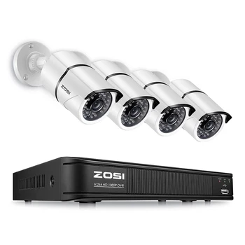 ZOSI 8CH 1080P 2MP HAINAUT CCTV Saugumo Vaizdo Stebėjimo Kamera, Sistema, DVR Rinkinys, skirtas Lauko Namų Vandeniui IR Night Vision