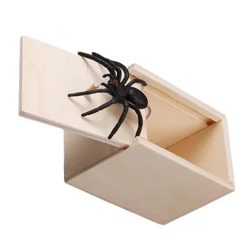 Įdomus Sudėtinga Žaislai Baisu Siaubo Nedidelė Medinė Dėžutė Sudėtinga Klaidingą Mažai Vabzdžių Voras Išsigandęs Dėžutę