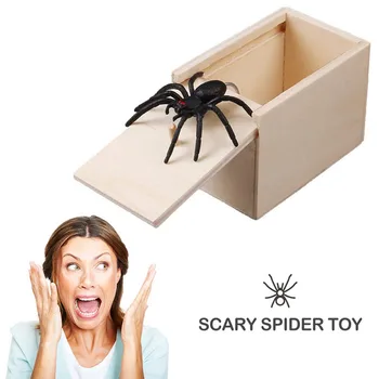 Įdomus Sudėtinga Žaislai Baisu Siaubo Nedidelė Medinė Dėžutė Sudėtinga Klaidingą Mažai Vabzdžių Voras Išsigandęs Dėžutę