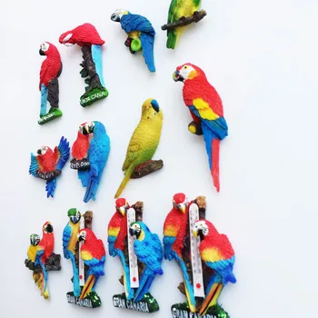 Šaldytuvas Magnetai, Suvenyrų ispanijos Dominika Macaw Rankomis Dažyti 3D Derva, Šaldytuvas Magnetai, Dekoratyviniai Amatų Namų Dekoro Dovanos