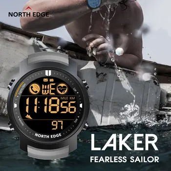 ŠIAURĖS KRAŠTO LAKER Smart Watch Vyrų Širdies ritmo Monitorius Vandeniui 50M Plaukimo Veikia Sporto Pedometer Chronometras Smartwatch Apache