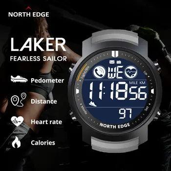 ŠIAURĖS KRAŠTO LAKER Smart Watch Vyrų Širdies ritmo Monitorius Vandeniui 50M Plaukimo Veikia Sporto Pedometer Chronometras Smartwatch Apache