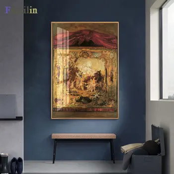 Šiuolaikinio Abstraktaus Gustav Klimt Bučinys Tapybos Nuotrauką Drobė Meno Replca Sienos Nuotraukas, Už Kambarį Be Rėmelio