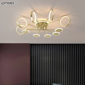 Šiuolaikinių LED Šviestuvo dega Gyvenamasis Kambarys Miegamasis Juoda Aukso Patalpų Apšvietimo Lempų Kūrybos Šviestuvas, Šviestuvai AC 90-260V
