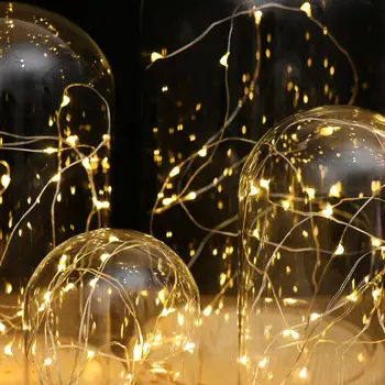 Šiuolaikinės Stiklo Ekranas Dome Cloche su Sustabdytas LED Pasakų Žibintai Kalėdų Dovana, Augalų, Gėlių Vaza Konteinerių 