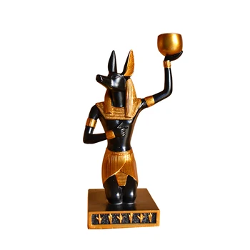 Šuo Anubis-Dievo Kambarį Apdailos Kambarį Darbalaukio Senovinių Namų Dekoro Dervos Egiptas Figūrėlės Dovana Office Papuošalai Skatinimo