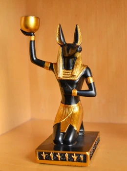 Šuo Anubis-Dievo Kambarį Apdailos Kambarį Darbalaukio Senovinių Namų Dekoro Dervos Egiptas Figūrėlės Dovana Office Papuošalai Skatinimo