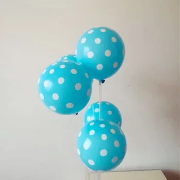 Šviesiai mėlyna banga taško balionai 50pcs/lot12 colių storio apvalios latekso oro ballon vestuvių dekoro gimtadienio baigimo prekes
