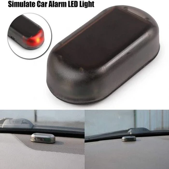 Šviesos Jutiklis Saulės Energijos Imituojamos Automobilių Signalizacijos LED Light Anti-theft įspėjamosios Lemputės Mirksi Saugumo Lempos