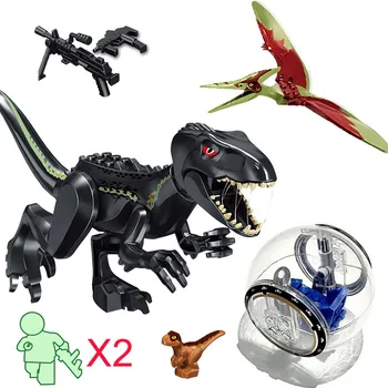 Švietimo Žaislai Juros periodo Parkas Dinozaurų Vaikams, Vaikų Blokuoti Žaislas, Įskaitant T-Rex 