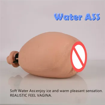 Švirkščiamųjų Šilto Vandens pripildymo Pripučiami Silikoninis Realistinis Pūlingas Realaus Kūno Temperatūra Vyrų Masturbactor Big Ass Sekso Žaislas Vyrams