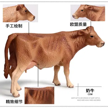 Ūkio Gyvūnai Karvė Modeliavimas naminių Paukščių, Galvijų, Veršelių Jautis JAUTIS Modelis Veiksmų Skaičiai PVC Aukštos Kokybės Surinkimo Žaislas Vaikams Dovanų