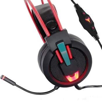 Žaidimų Ausinės Casque USB Stereo 7.1 Erdvinio Garso Mikrofonas Led Šviesos Didelis Earmuff Žaidimas, Ausinės Kompiuteris PC Gamer
