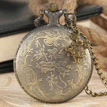 Žavesio Mados Kvarco Kišenėje Žiūrėti Triušis Modelis Unisex Laikrodžiai Laikrodis Romos Numeris Steampunk Karoliai Grandinės reloj de bolsillo
