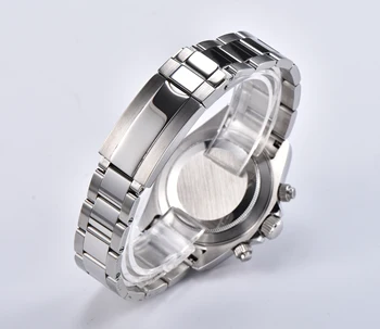 Žiūrėti vyrų chronograph bomax marina kvarco naujas safyro stiklas Šviesos HandsVK63 judėjimo 39 mm plieno apyrankė 82411