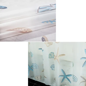Žvaigždė Modelio PEVA Dušo Užuolaidos Pajūrio Stiliaus Vonios kambario Vonios Užuolaidėlės Su Kabliukais Vandeniui Miltligė, Vonios Aksesuarai